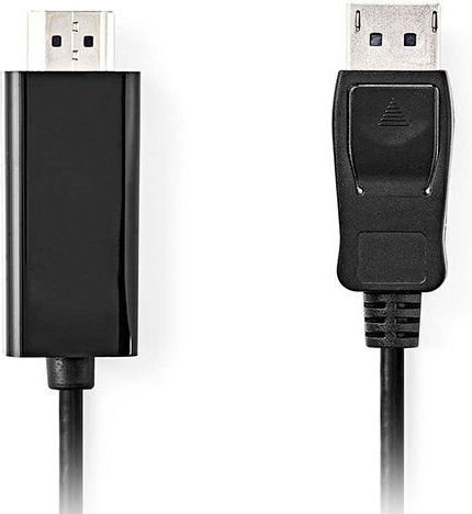 Nedis Cable DisplayPort male - HDMI male 1m Black (CCGL37100BK10)
