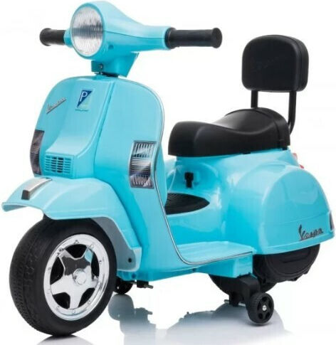 Vespa Piaggio Vintage Kids Electric Motorcycle Licensed 12 Volt Blue