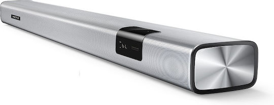 Metz Live 1 Soundbar Bluetooth και HDMI 40W με Τηλεχειριστήριο Ασημί