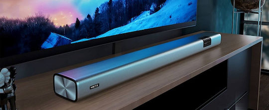 Metz Live 1 Soundbar Bluetooth και HDMI 40W με Τηλεχειριστήριο Ασημί