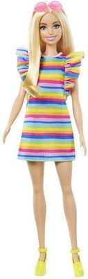 Barbie With Braces And Rainbow Dress Păpușă Fashionistas pentru 3++ Ani