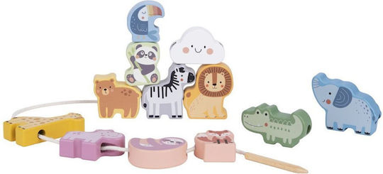 Tooky Toys Ζωάκι Ζωάκια Με Κορδόνι από Ξύλο για 24+ Μηνών