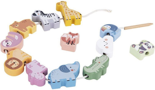 Tooky Toys Ζωάκι Ζωάκια Με Κορδόνι από Ξύλο για 24+ Μηνών