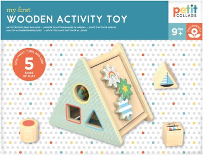 Petit Collage Formsortierspielzeug Activity Toy aus Holz für 9++ Monate