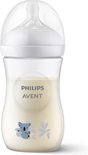Philips Plastic Baby Bottle Natural Response Anti-colic with Silicone Teat for 1+ Months White 260ml