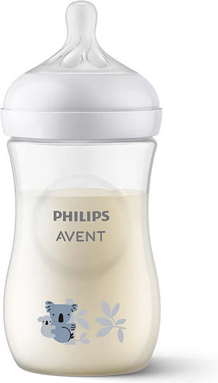 Philips Plastic Baby Bottle Natural Response Anti-colic with Silicone Teat for 1+ Months White 260ml