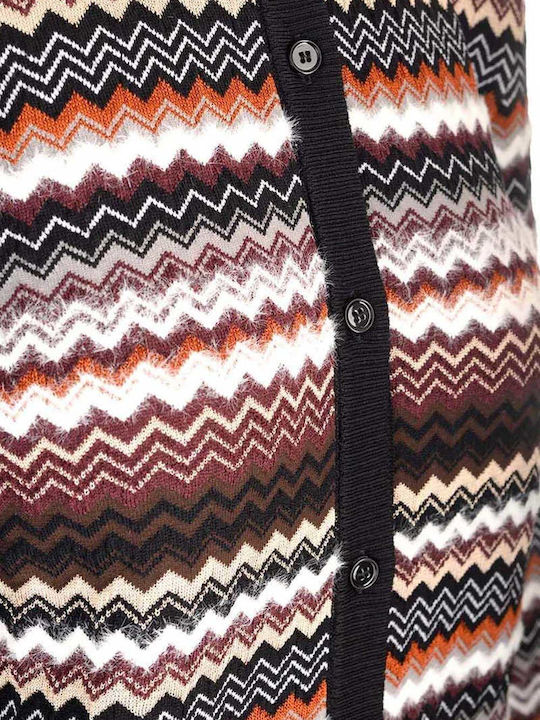 Women's Cardigan brown-gray-white