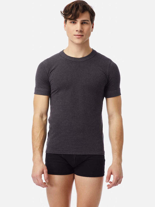 Men's Undershirts Short-sleeved in Black Color 2Pack