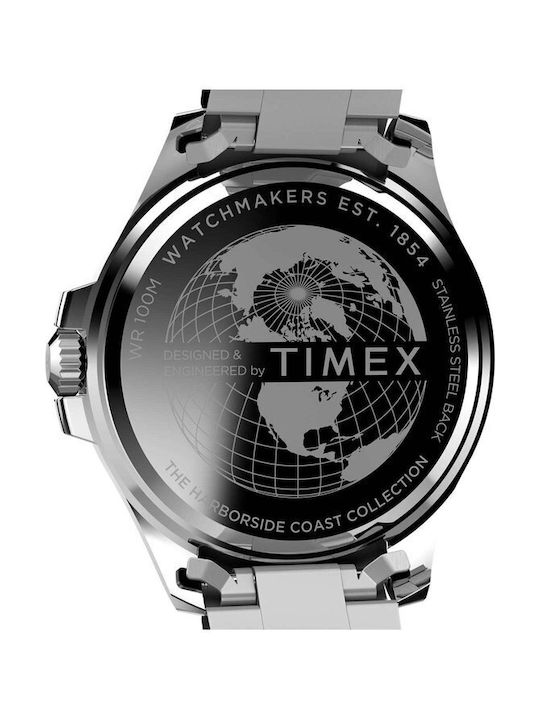 Harborside Ανδρικό Ρολόι 43mm Μπαταρίας Ασημί