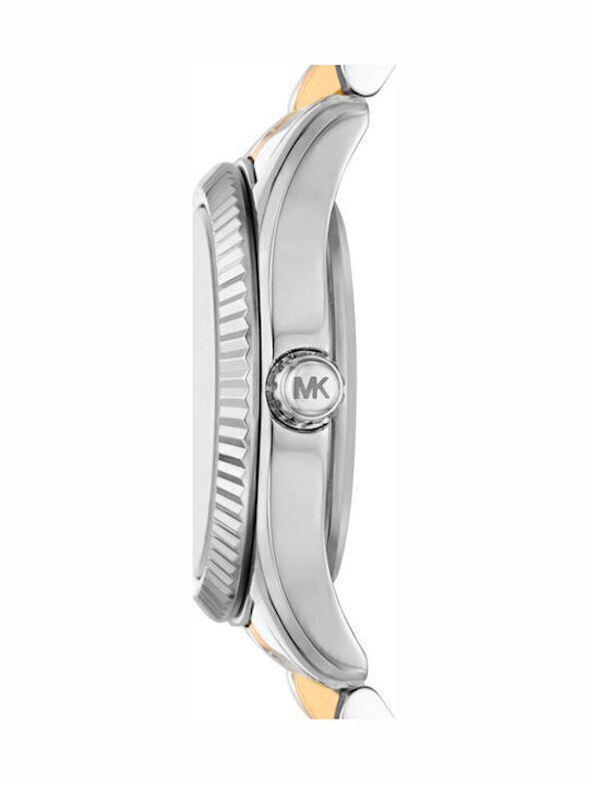 Michael Kors Lexington Women's Watch Chronograph with Silver Metal Bracelet