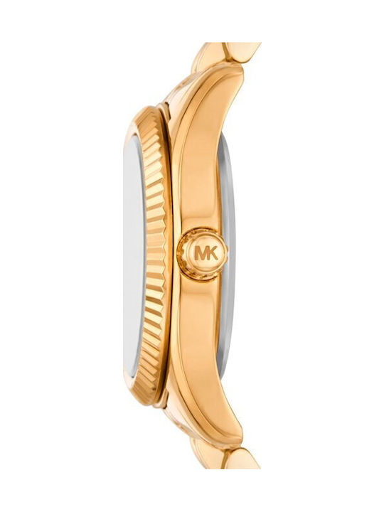 Michael Kors Lexington Women's Watch Chronograph with Gold Metal Bracelet