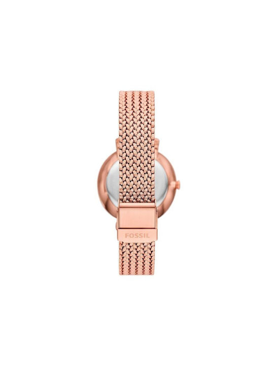 Fossil Jacqueline Ceas cu Rose Gold Brățară Metalică