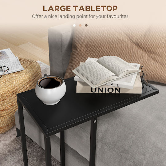 Rectangular Metal Side Table Black M46xL26xH60cm