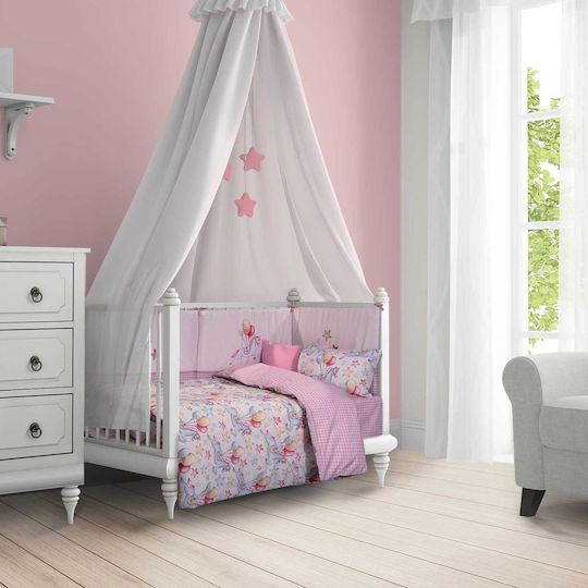 Greenwich Polo Club 8828 Baby Sheets Set Crib Pink 130x170cm 3pcs