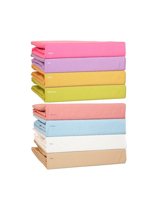 Anna Riska Prestige Set Baby Bettlaken Für Krippe Baumwolle Gelb 120x165cm 3Stück