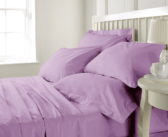 Anna Riska Prestige Baby Sheet Cradle Cotton Lilac 80x100cm
