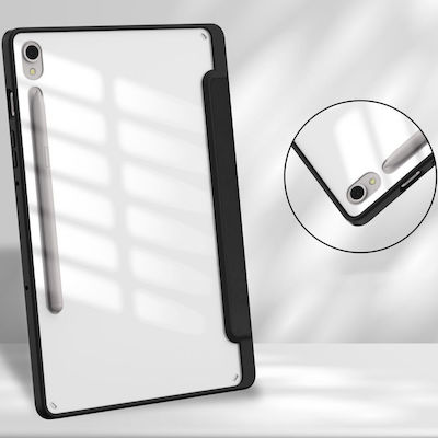 Tech-Protect SmartCase Pen Hybrid Flip Cover Piele artificială cu Tastatură Engleză SUA Negru (Galaxy Tab S9 FE)