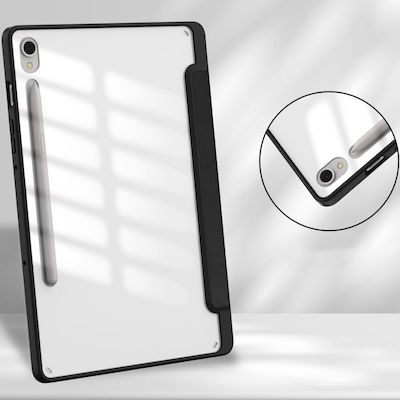 Tech-Protect SmartCase Pen Hybrid Flip Cover Piele artificială cu Tastatură Engleză SUA Negru (Galaxy Tab S9 FE+)