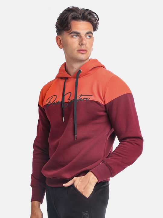 Paco & Co Herren Sweatshirt mit Kapuze Bordeaux