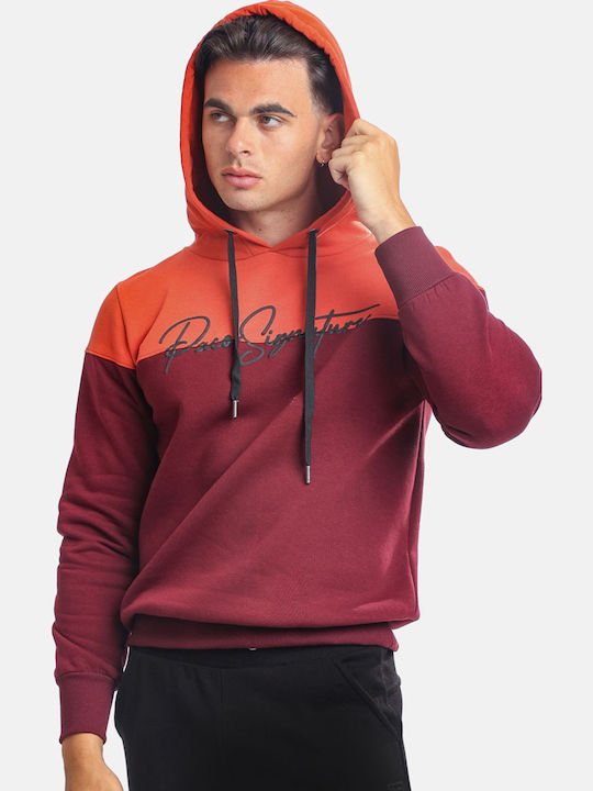 Sweatshirt with Hood Burgundy