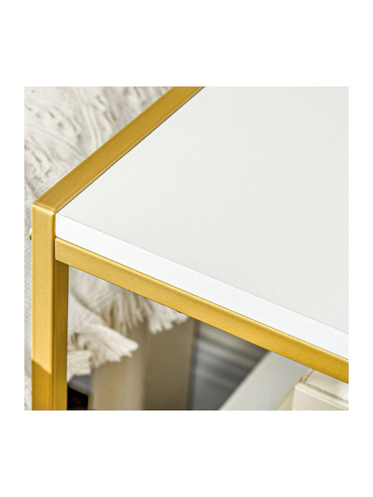 Noptiere Metalice Albe 2buc 50x40x55cm