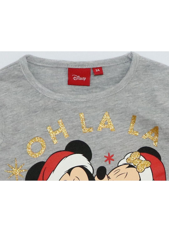 Disney Παιδική Πιτζάμα Χειμωνιάτικη Γκρι Minnie Mouse Disney Παιδική Πιτζάμα Χειμωνιάτικη Γκρι Minnie Mouse