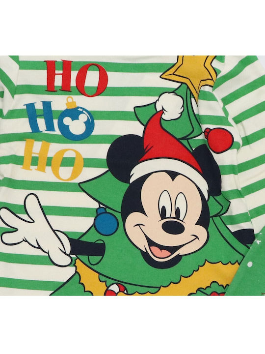 Disney Pijama pentru copii De iarnă Green Baby Mickey Mouse