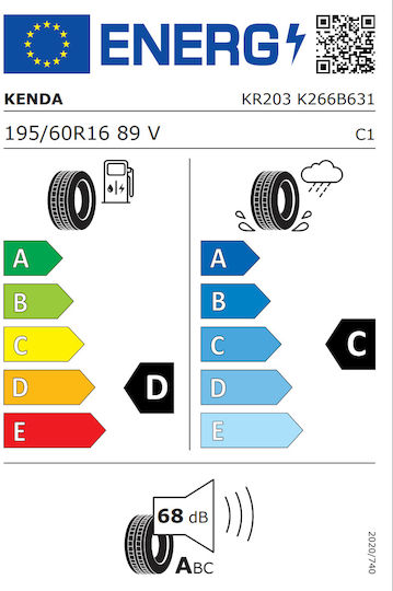 Kenda Kenetica Eco KR203 195/60R16 89V Θερινό Λάστιχο για Επιβατικό Αυτοκίνητο