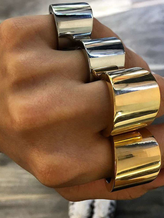 Goldsmith Γυναικείο Δαχτυλίδι από Ατσάλι Επιχρυσωμένο