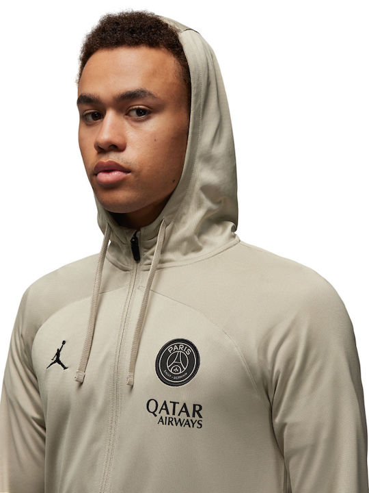Paris Saint-germain Strike Ποδοσφαιρικό Παντελόνι Φόρμας Dri-Fit Γυαλιστερό με Λάστιχο Stone / Black