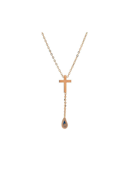 Goldsmith Damen Kreuz aus Vergoldetem Silber mit Kette