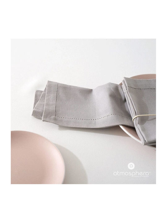 Atmosphera Napkin Cotton Set 4pcs Chambray Gray 40x40cm