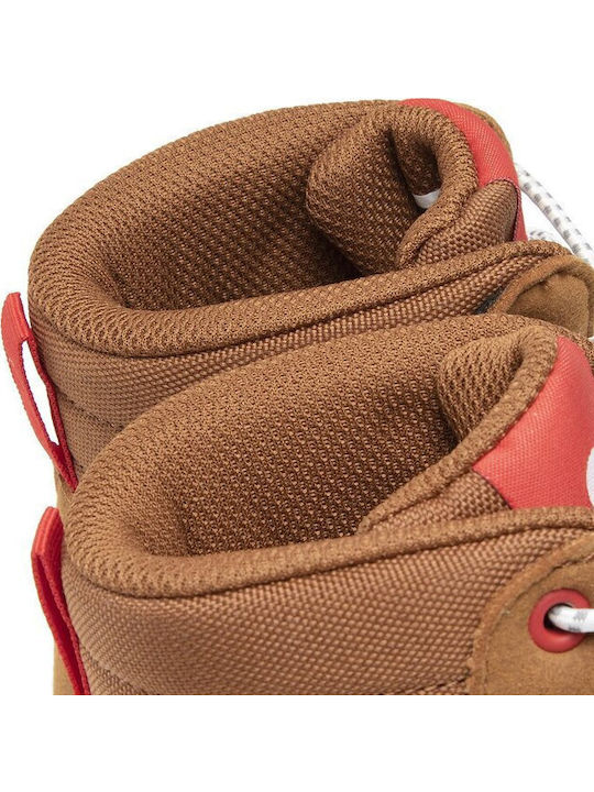 Leder Kinderstiefel mit Schnürsenkeln Braun