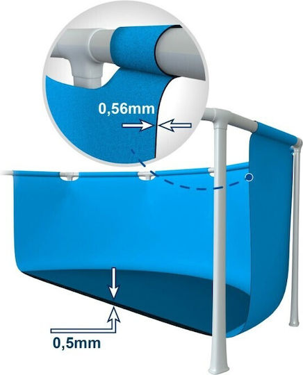 Intex Piscină PVC 1662lt Cu Cadru Metalic 220x150x60cm Roz