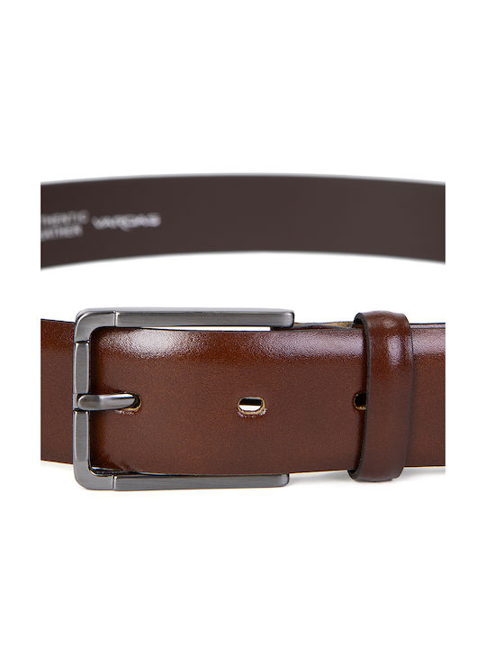 Vardas Men's Leather Belt Beige