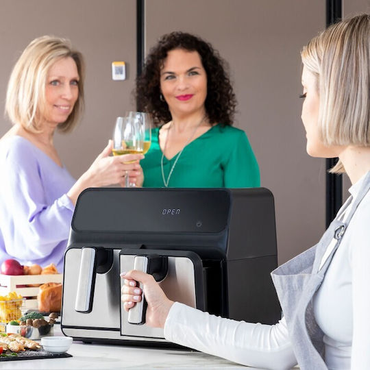InnovaGoods Fryinn Double 8000 Friteuză cu aer 8lt Negru