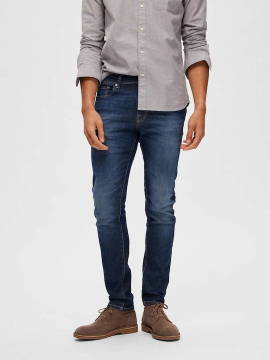 Men's Jeans Pants with Slim Fit Dark blue.
