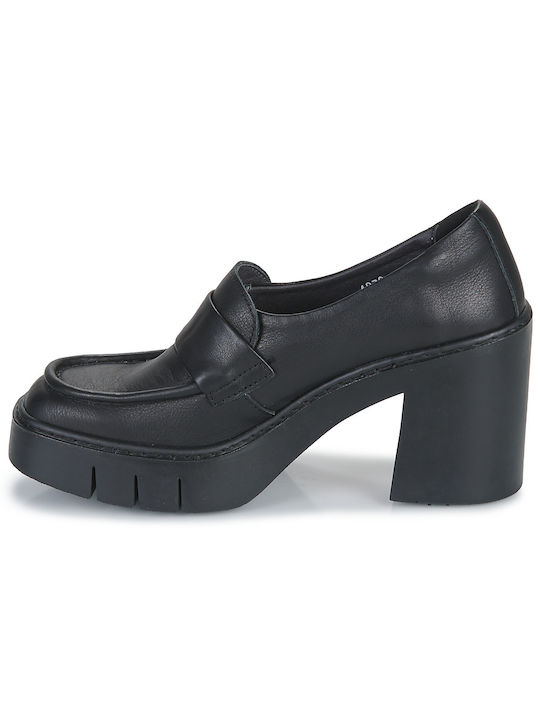 Spitze Zehe Pumps mit Plateau Schwarze