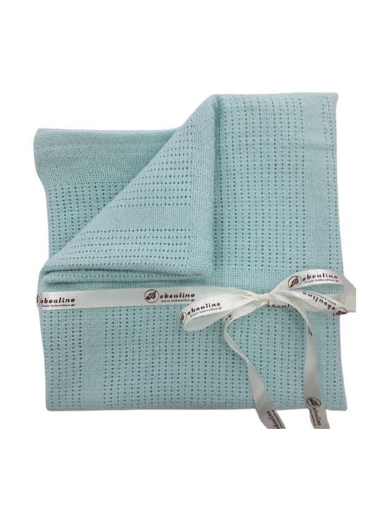 Kikka Boo Blanket Nursery Swaddling Blankets Cellular Cotton Turquoise 70x100cm 31103010015