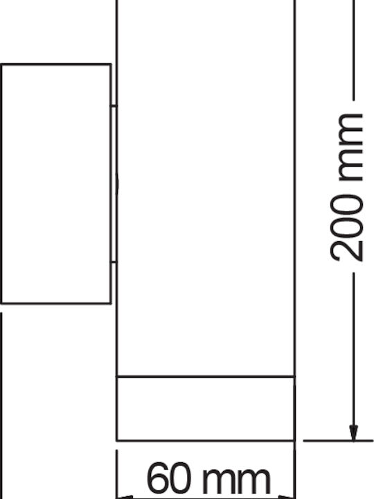KT Lighting Επιτοίχιο Εξωτερικό Σποτ GU10 IP65