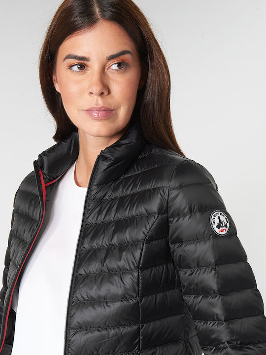 Cha Kurz Damen Puffer Jacke für Winter Schwarz