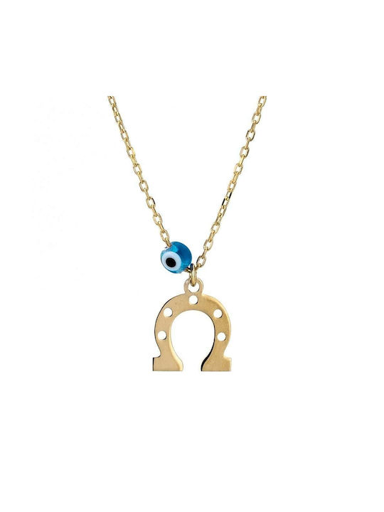 Goldsmith Necklace Eye from Pink Gold Plated Silver