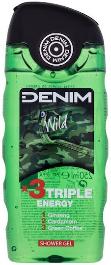 Denim Wild Bubble Bath Gel for Men with Powder Scent 250ml