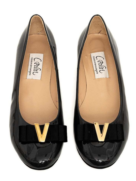 Anatomic Patent Leather Ballerinas Gray