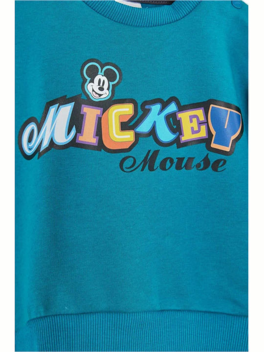 Mickey Παιδικό Σετ Φόρμας Πετρόλ 2τμχ
