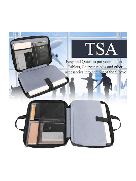 Matein Τσάντα Ώμου / Χειρός για Laptop 15" σε Μαύρο χρώμα 1025