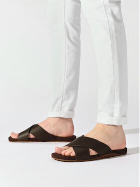 Herrensandalen in Braun Farbe