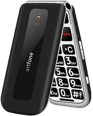 Artfone F20 Dual SIM Mobil cu Butone Mari (Meniu grecesc) Negru