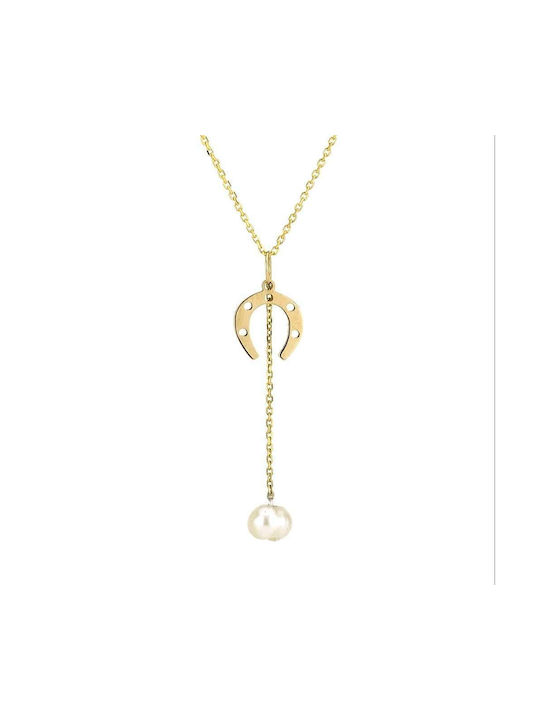 Goldsmith Charm from Rose Gold 14K with Pearls