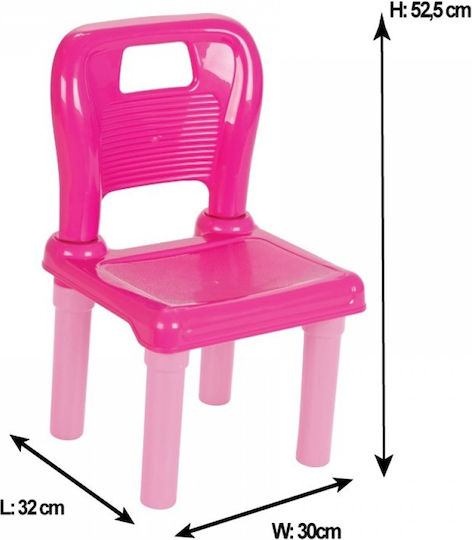 Set Mese Pentru Copii cu Scaune Roz Pilsan